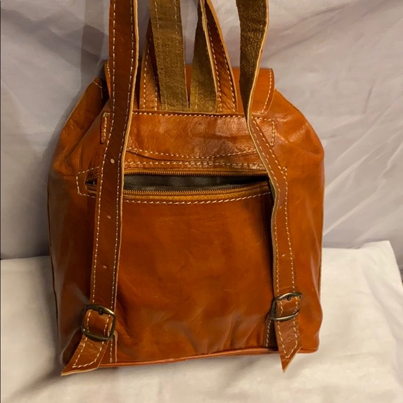 Moroccan Leather Backpack - Picture 5 of 14